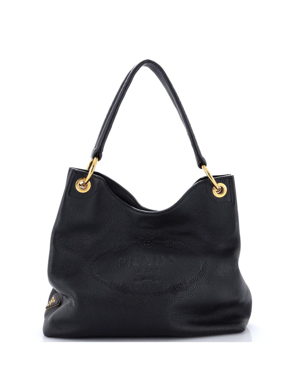 Prada Logo Hobo Embossed Vitello Daino #281727P12B